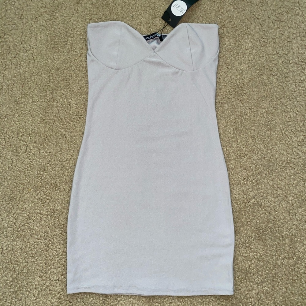 Gray bodycon dress
